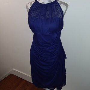 Navy Blue Halter Dress 16